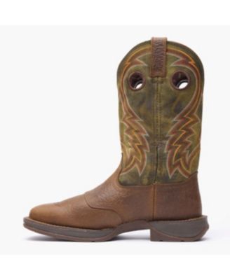 Men's Rebel by Dark Chestnut and Hunter Green Western Boot