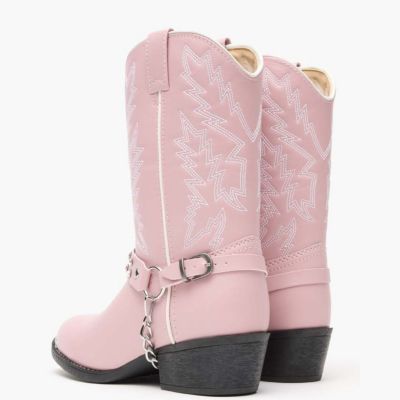 Kids Lil' Pink Rhinestone Western Boot