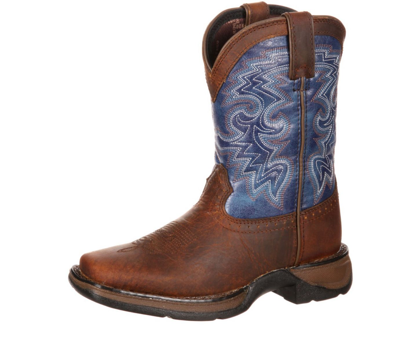 Детские ботинки Durango Lil' Rebel by Western Boot, цвет: Коричневый / Синий — фото 7