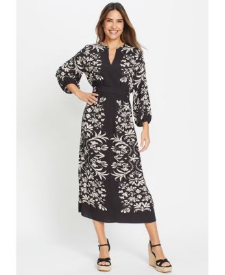 Women's Ornamental Print Dress