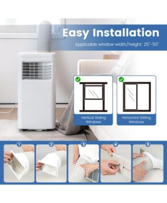 6000 BTU Portable Air Conditioner Cools 250 Sq.Ft