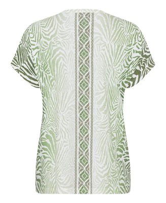 Women's Multi-Print Tie Neck T-Shirt