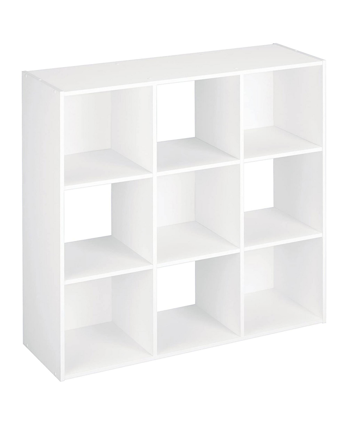 9 Cube Wood Stackable Open Bookcase Display Shelf Organizer, White