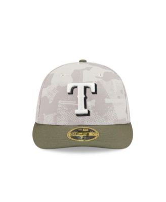 Men's Light Beige/Olive Texas Rangers 2025 Armed Forces Day Low Profile 59FIFTY Fitted Hat