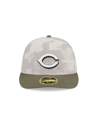 Men's Light Beige/Olive Cincinnati Reds 2025 Armed Forces Day Low Profile 59FIFTY Fitted Hat