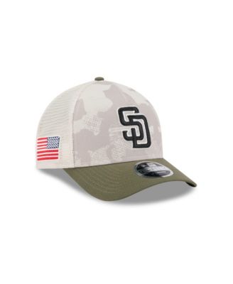 Men's Light Beige/Olive San Diego Padres 2025 Armed Forces Day 9FORTY M-Crown A-Frame Adjustable Hat