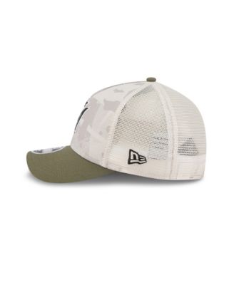 Men's Light Beige/Olive Miami Marlins 2025 Armed Forces Day 9FORTY M-Crown A-Frame Adjustable Hat