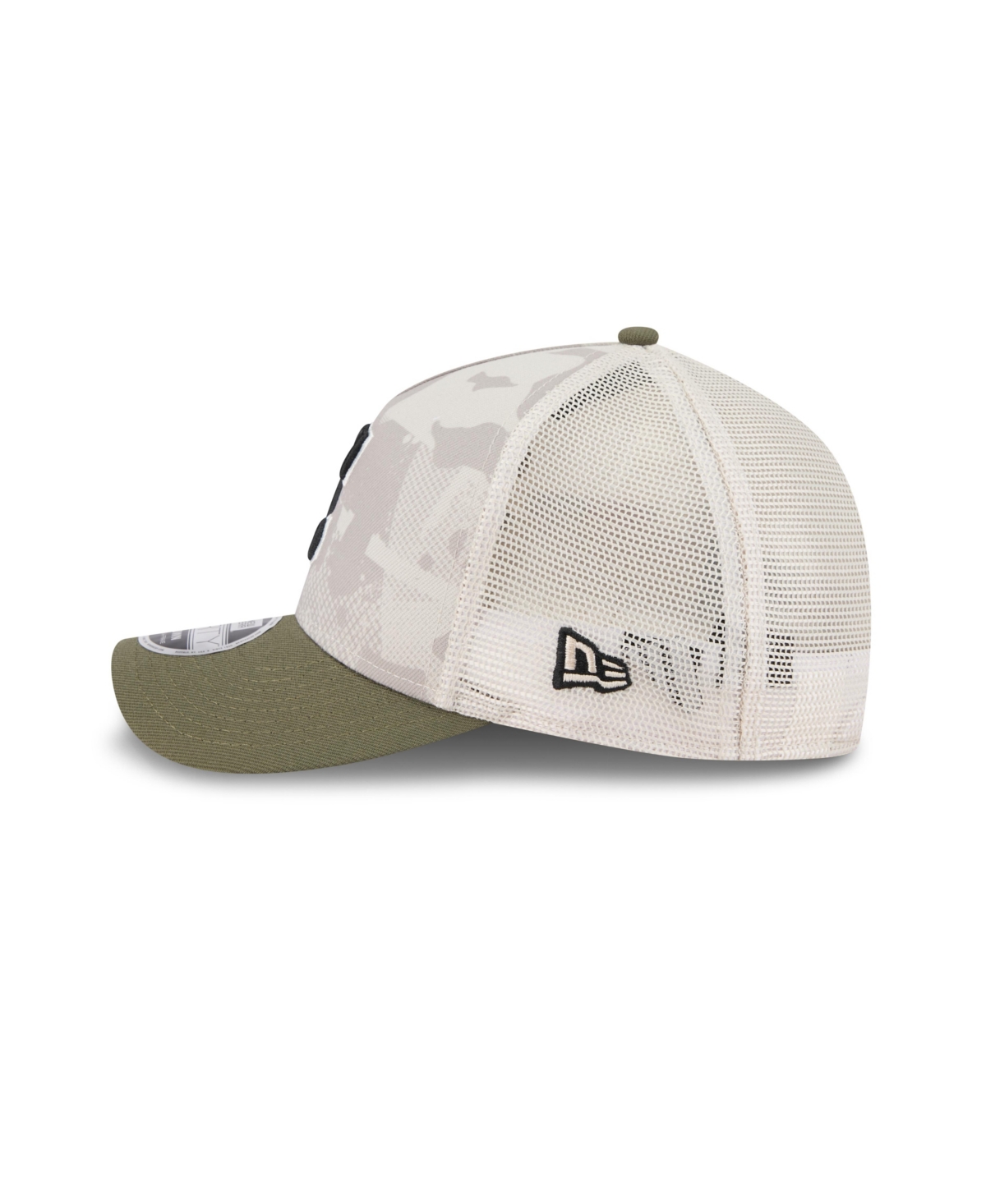 New Era Men's Light Beige/olive Cleveland Guardians 2025 Armed Forces Day 9forty M-crown A-frame Adjustable 