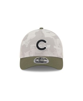 Men's Light Beige/Olive Chicago Cubs 2025 Armed Forces Day 9FORTY M-Crown A-Frame Adjustable Hat