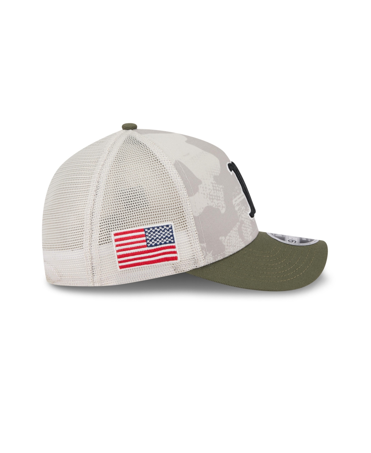 New Era Men's Light Beige/olive Boston Red Sox 2025 Armed Forces Day 9forty M-crown A-frame Adjustable Hat