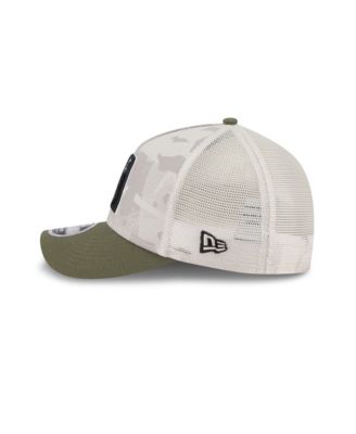 Men's Light Beige/Olive Arizona Diamondbacks 2025 Armed Forces Day 9FORTY M-Crown A-Frame Adjustable Hat