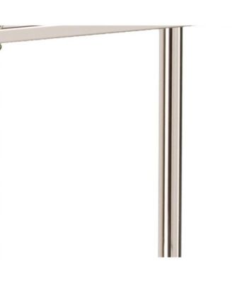 Glass and Iron Square Mirrored End Table for Living Room or Bedroom