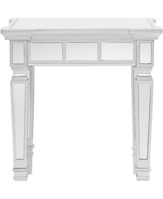 Glass Square End Table for Living Room or Bedroom Accent