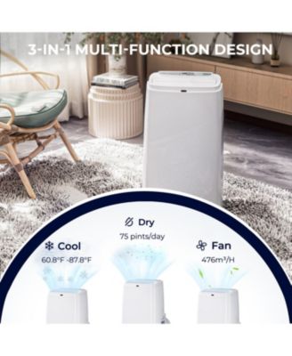 12000 BTU 3-in-1 Portable Air Conditioner with Remote Control