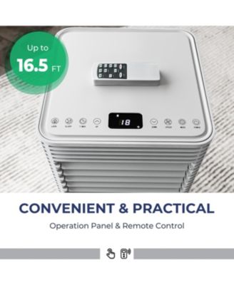 10,000 BTU Portable Air Conditioner with Fan, Dehumidifier, 24H Timer, Remote & Sleep Mode for Rooms up to 350 Sq Ft
