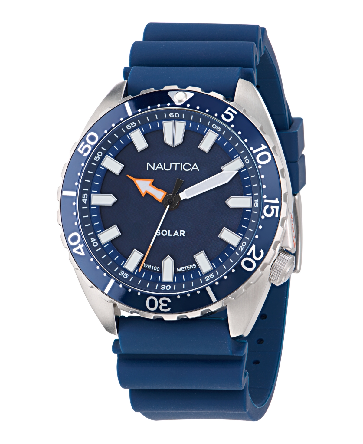 Men's Analog Blue Silicone Watch, 44mm - Blue