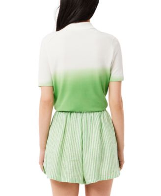 Women's Collared Ombr&eacute; Short-Sleeve Sweater