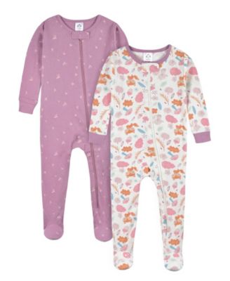 Toddler Girls 4-Pack Snug Fit Footed Cotton