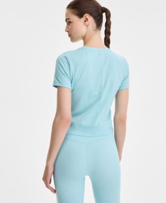 Women's Overlap Cropped Crewneck T-Shirt