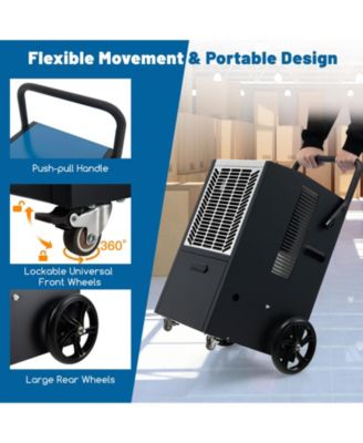 163 Pints Commercial Dehumidifier Crawl Space Dehumidifier with Pump and Drain Hose