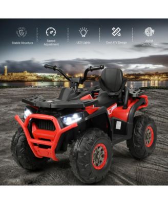 12V Kids Electric 4-Wheeler ATV with 2 Speeds and LED Lights
