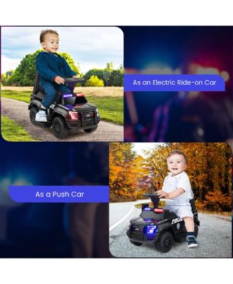 6V Kids Ride On Police Car with Real Megaphone and Siren Flashing Lights