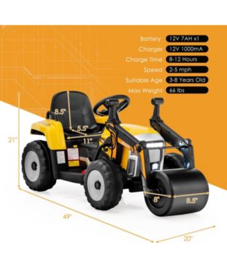 12V Kids Ride on Road Roller with 2.4G Remote Control