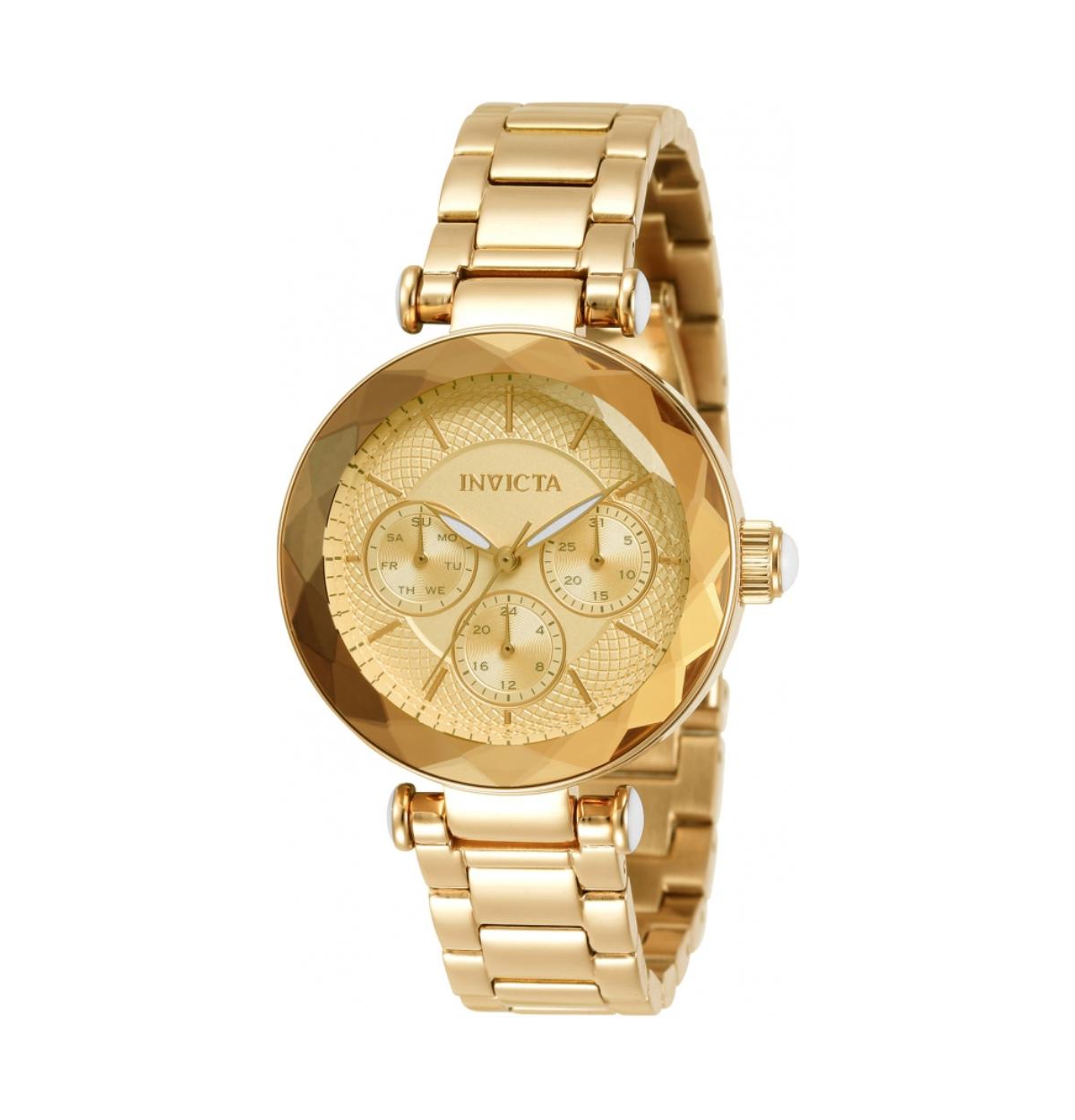 Women's 31297 Angel Quartz Chronograph Gold Dial Watch - Gold