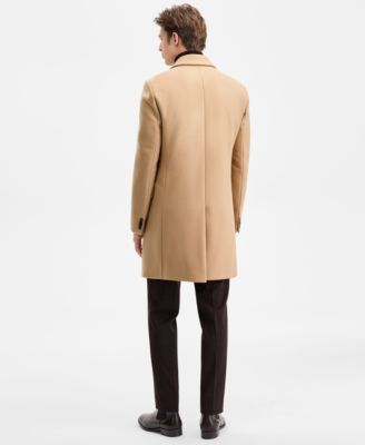 Men's Slim-Fit Solid Overcoat