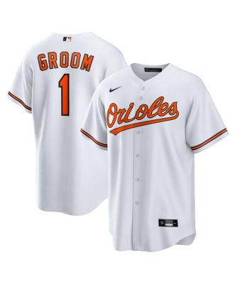 Nike - Men's&nbsp;White Baltimore Orioles 1 Groom Home Replica Jersey