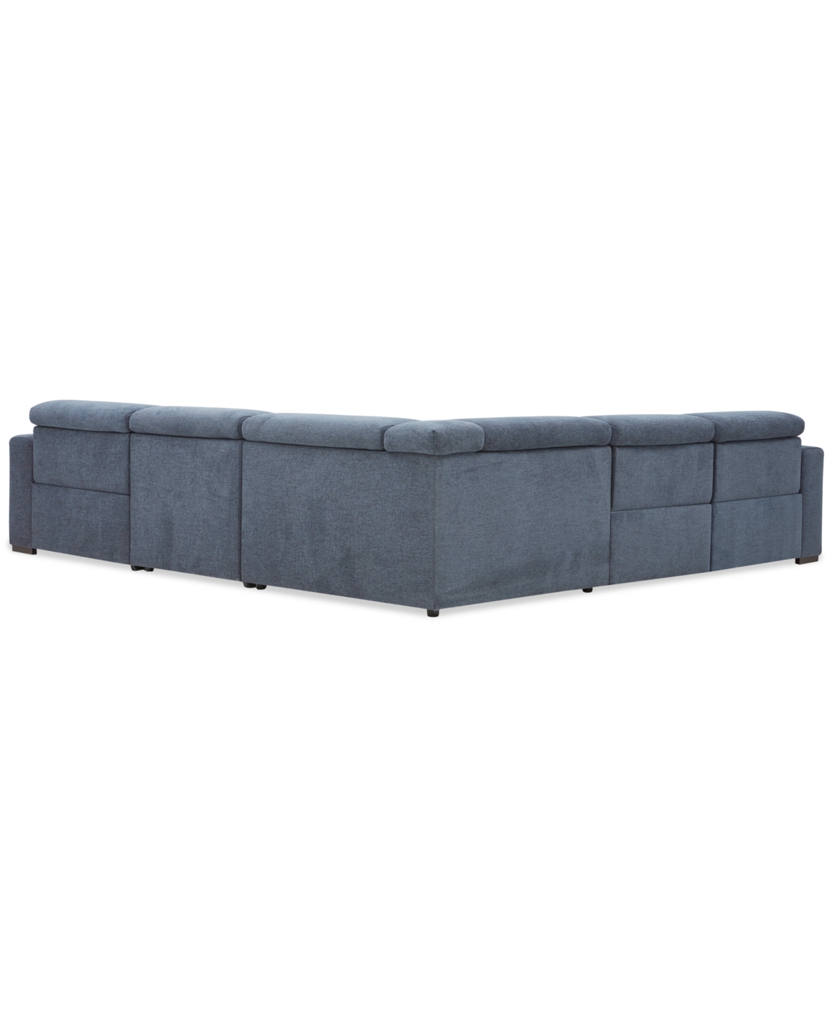 Macy's Nevio 5-pc. Fabric Power Headrest Sectional With 3 Power Motion Chairs