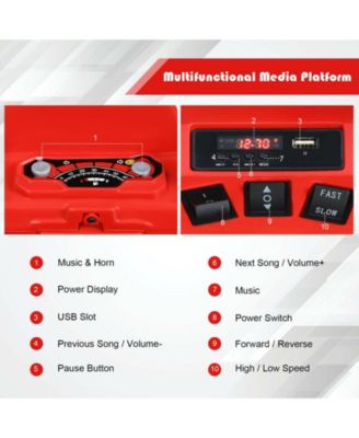 12V Kids Ride on ATV with LED Lights and Treaded Tires and LED lights