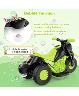 6V Kids Electric Ride on Motorcycle with Bubble Maker and Music