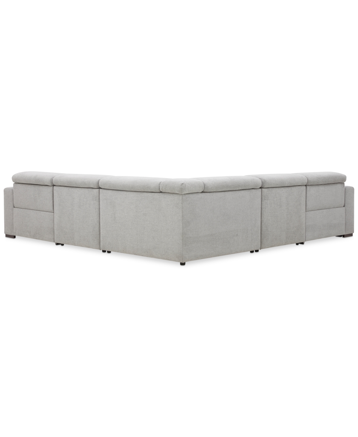 Macy's Nevio 5-pc. Fabric Power Headrest Sectional With 2 Power Motion Chairs