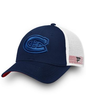 Fanatics - Women's Montreal Canadiens Navy/White Iconic Lockup Adjustable Trucker Hat