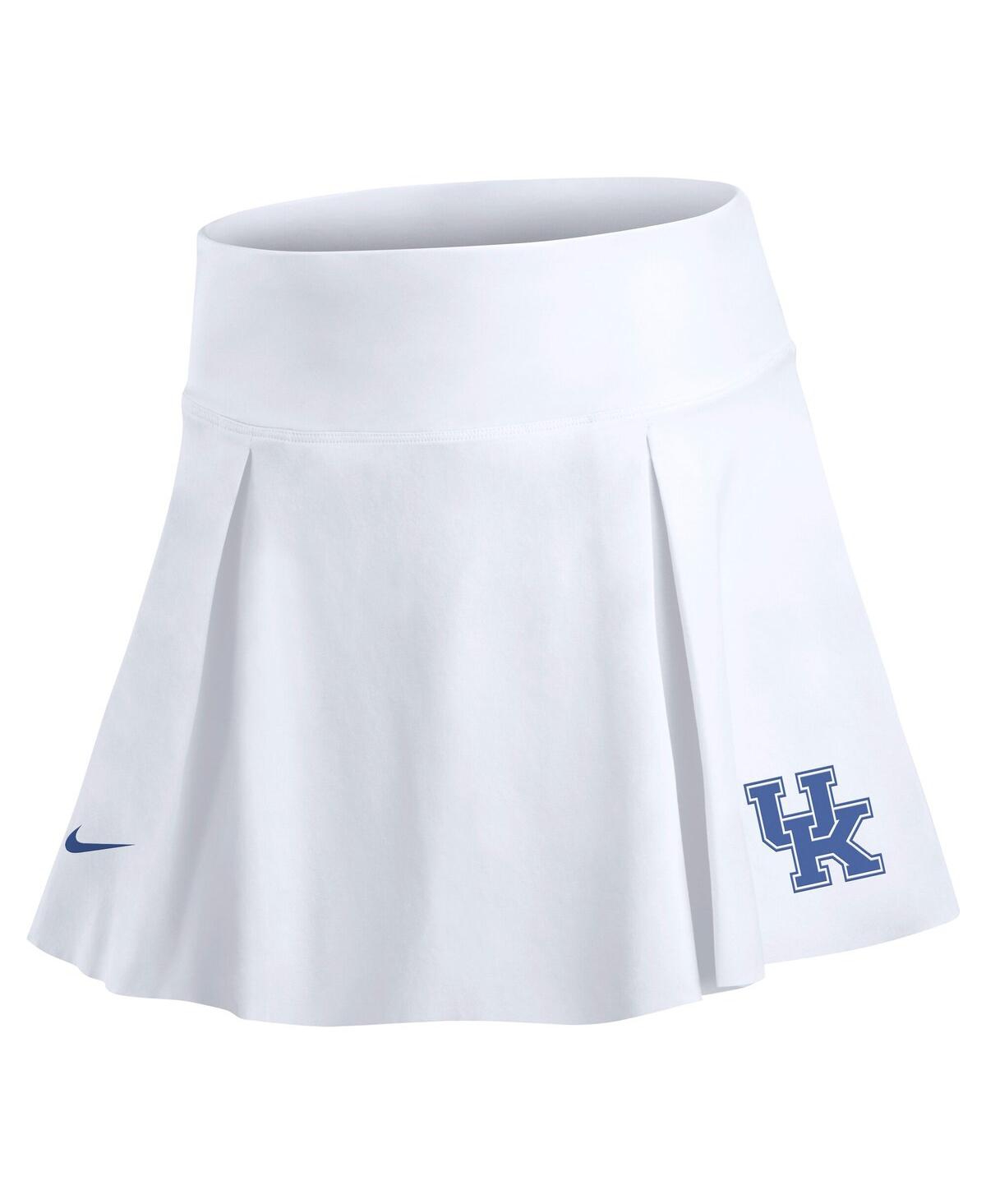 Nike Women's White Kentucky Wildcats Club Tennis Skirt With Shorts In White