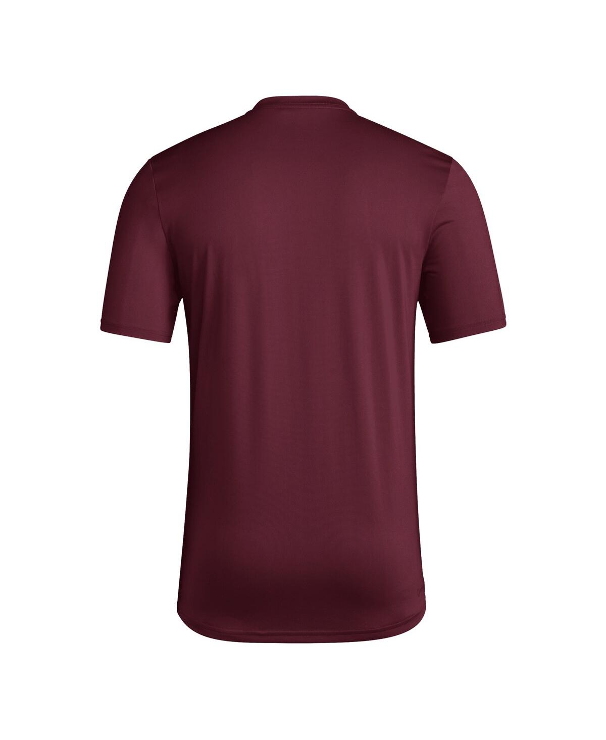 Adidas Originals Men'sâ Maroon Texas A M Aggies Locker On-court In The Fade Pregame Aeroready T-shirt In Burgundy
