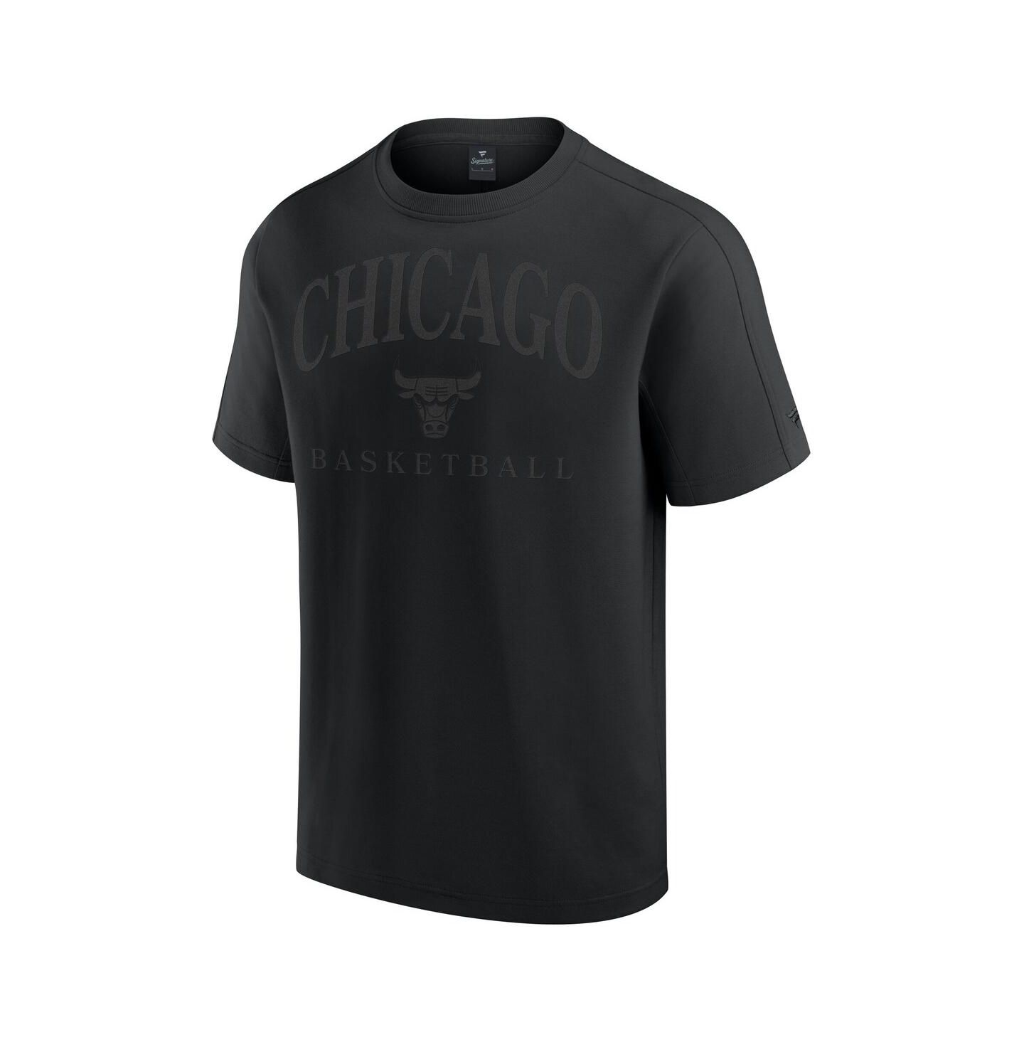 Мужская футболка Fanatics Black Chicago Bulls Flex Tri-Blend — фото 2