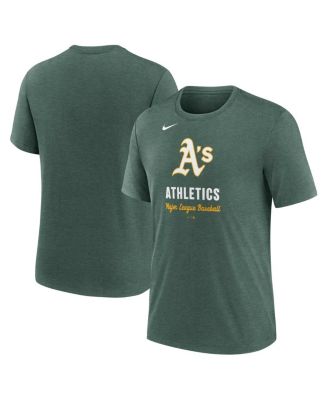 Nike - Men's Heather Green Athletics Logo Tri-Blend T-Shirt