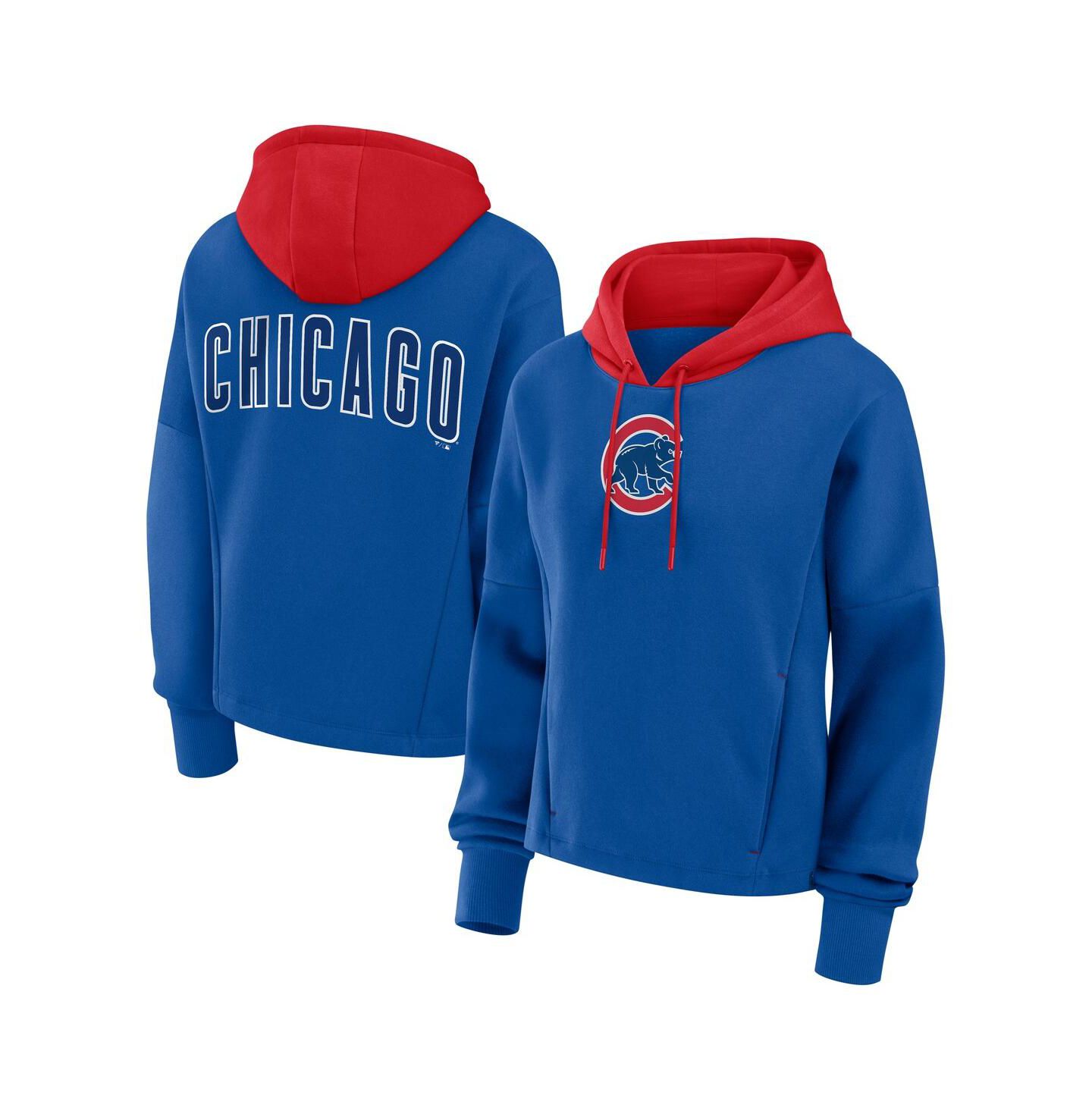 Женское худи Fanatics Royal Chicago Cubs Oversized Legacy Favorite Spectator Pullover — фото 1