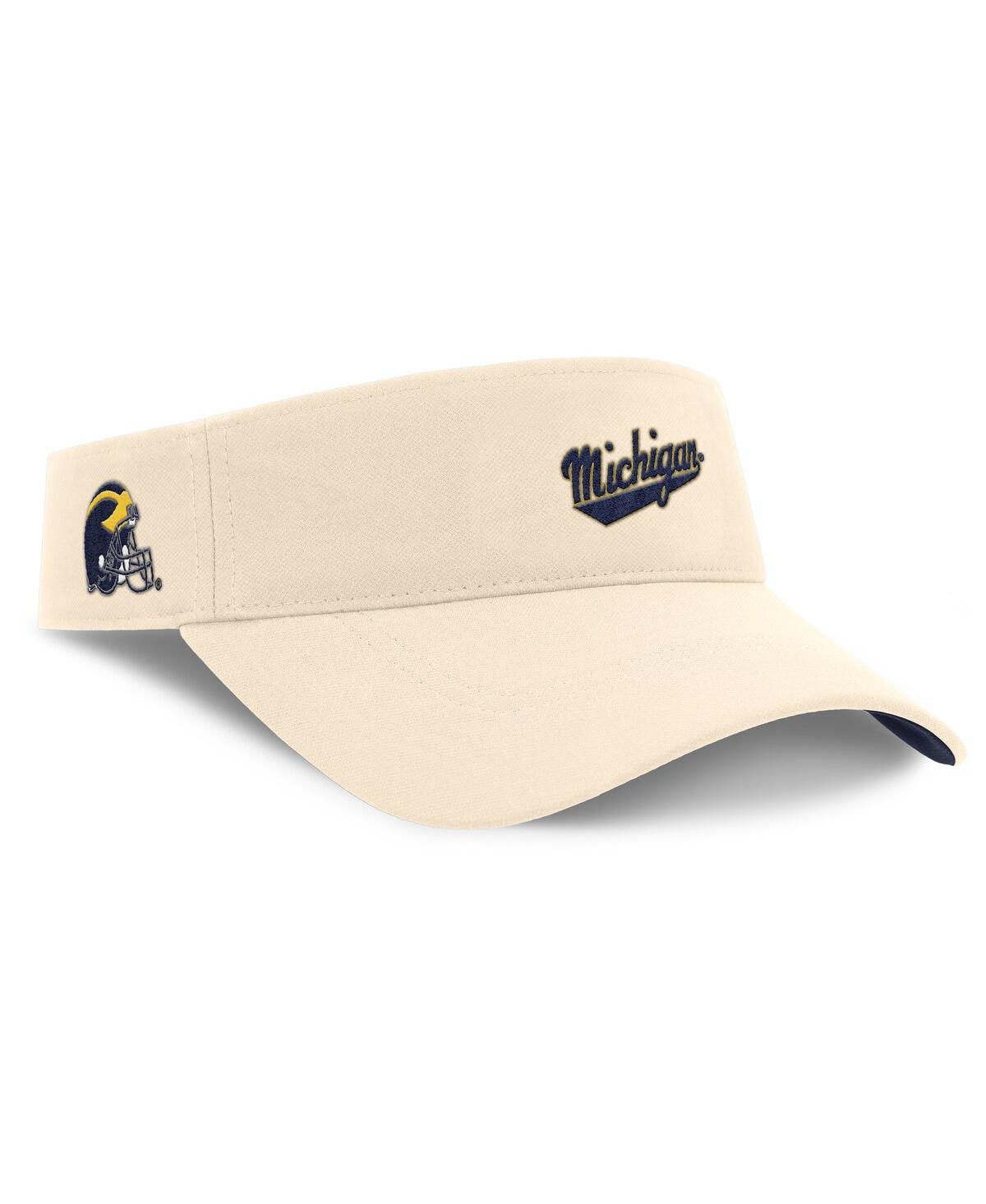 Jordan Men's Natural Michigan Wolverines Primetime Ace Adjustable Visor