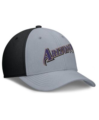Men's Gray/Black Arizona Diamondbacks Rise Swoosh Performance Flex Hat