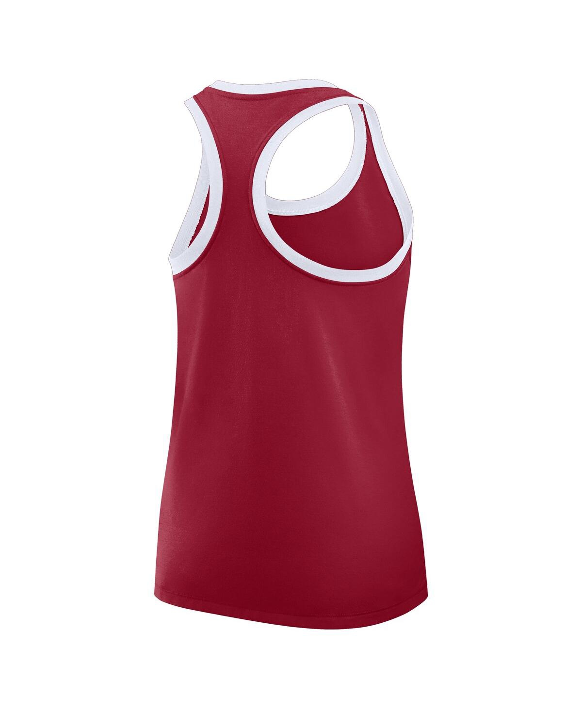 Nike Crimson Alabama Crimson Tide Primetime Tri-blend Racerback Tank Top In Brown