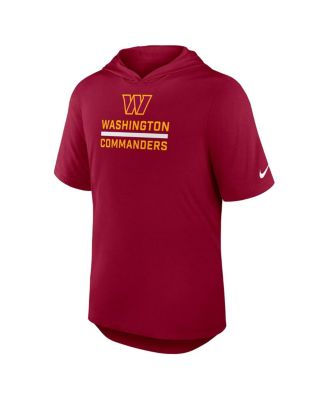 Men's Burgundy Washington Commanders Lockup Tri-Blend Hoodie T-Shirt