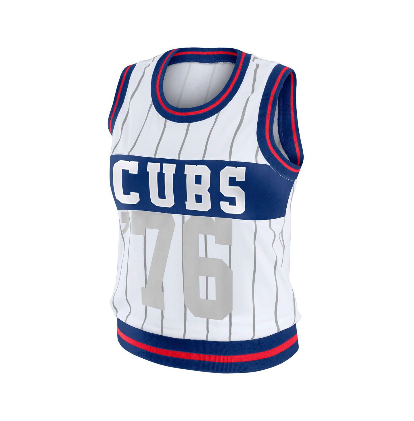 Женский топ WEAR by Erin Andrews White Chicago Cubs Sporty — фото 2