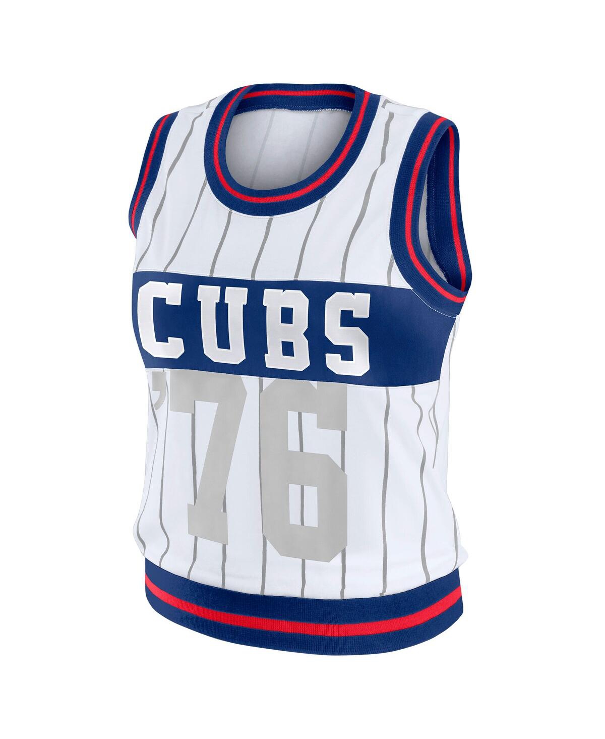 Lids Wear By Erin Andrews Women'sâ White Chicago Cubs Sporty Tank Top In White