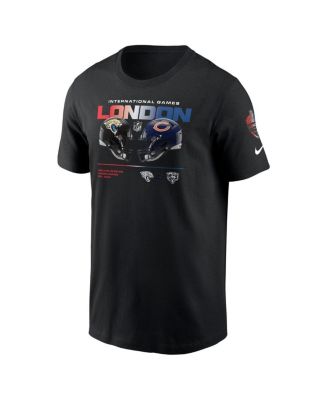 Nike - Men's Black Jacksonville Jaguars vs. Chicago Bears International Games London 2024 T-Shirt