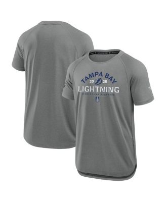 Fanatics - Men's Heather Gray Tampa Bay Lightning 2025 Stanley Cup Playoffs Authentic Pro Rink Performance T-Shirt