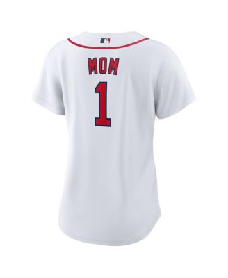 Women's&nbsp;White Boston Red Sox 1 Mom Home Replica Jersey