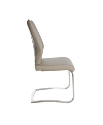 Set of Two Faux Leather Cantilever Chairs for Modern Home and Office Seating